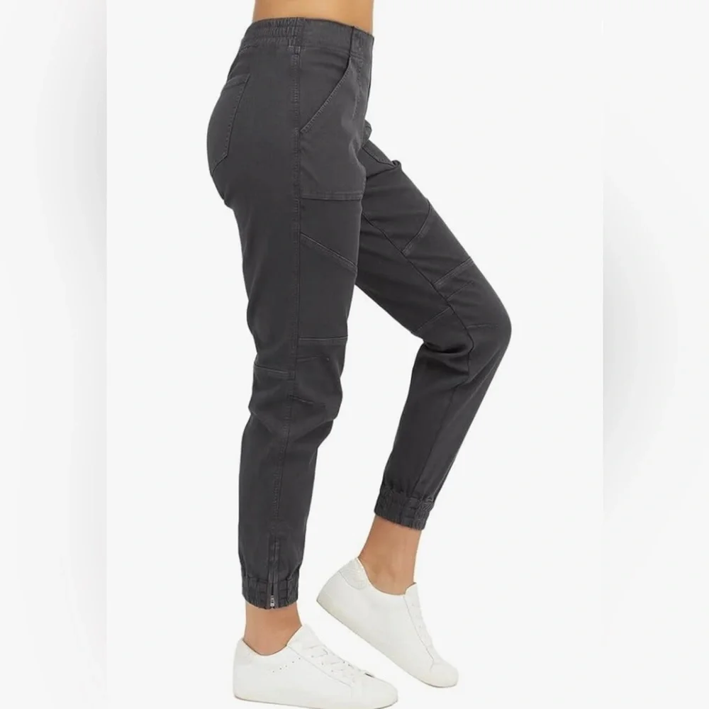 SPANX Stretch Twill Cargo Jogger Dark Gray/Charcoal Size M Womens - Picture 3 of 8